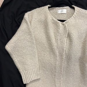 KNIT CARDIGAN BEIGE - BY MIN KOREA DESIGNER BRAND